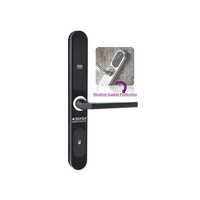 Rfid Hotel Door Locks - Aluminium Alloy, Black Glossy Finish, 13.56 Mhz Frequency, 6vdc Power, Temperature Range 10e C To 60e C, Warranty Included