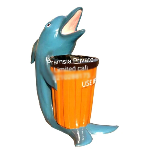 Fiber Dolphin Dustbin - Application: Outdoor