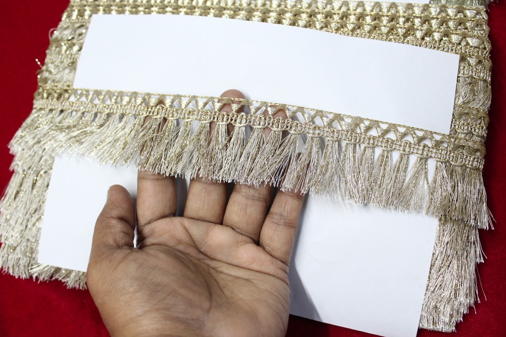 zari jhalar lace