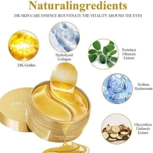24K Gold Under Eye Patches for Dark Circles & Puffiness