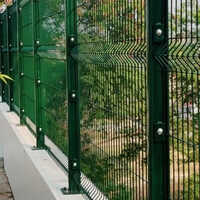 Weld Mesh Panel Fence - Stainless Steel, 6ft Height X 100m Length, Green Color, 125 X 125 Mm Wire Diameter, Rectangle Hole, Plain Mesh, Hot Dipped Galvanized Surface Treatment