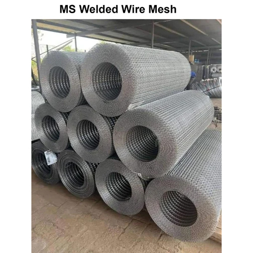 MS Welded Wire Mesh - Mild Steel, 50x50mm Dimensions, Silver Color | Galvanized Surface Treatment, 3.5mm Wire Diameter, Plain Mesh Style