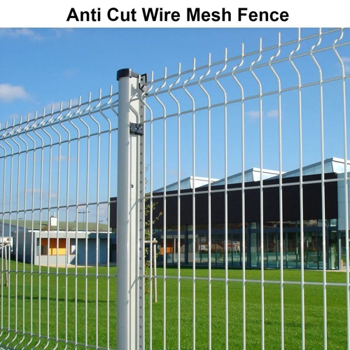 3D Curved Welded Wiremesh Fencing - Color: White