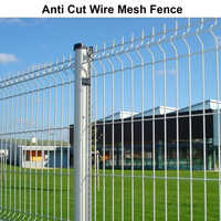 3d Curved Welded Wiremesh Fencing - Stainless Steel, 6 X 8 Feet, White Color, Hot Dipped Galvanized, Rectangle Hole Shape, Plain Mesh Style