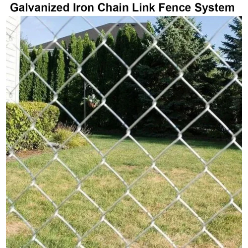 Galvanized Iron Chain Link Fencing - Color: Silver