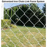 Galvanized Iron Chain Link Fencing - 25 X 25 Mm, Silver Color, Hot Dipped Galvanized, 6 Ft Height, 100 Ft Length, Customized Hole Shape - Industrial Use