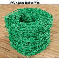 Pvc Coated Barbed Wire - Mild Steel, 100 Meter Length, Green Pvc Coating | Durable, Weather-resistant, Easily Assembled For Industrial Use