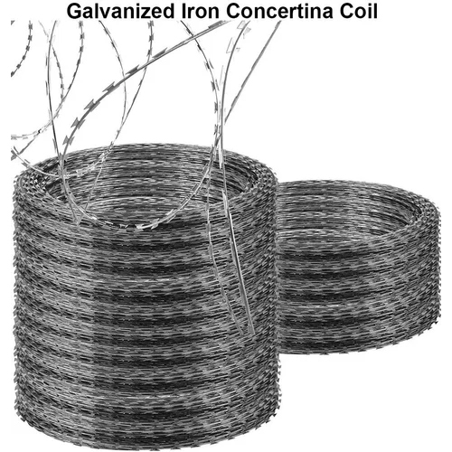 Galvanized Iron Concertina Coil