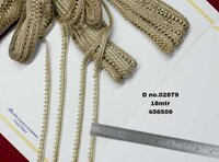 Fancy Samosa Design Lace - Zari, 1 Inch Width, 18 Mtr Length, Golden Color | One-sided Border Lace With Elegant Fancy Design