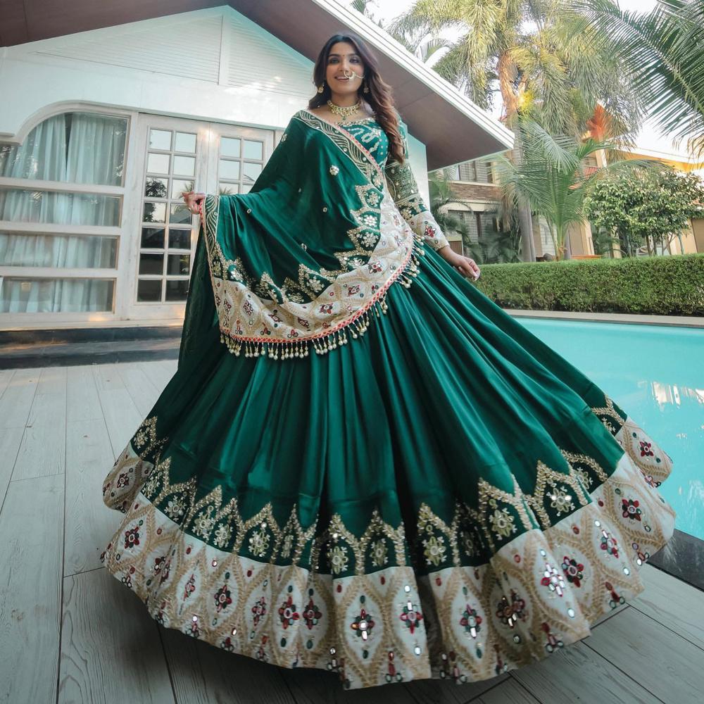 Navratri Chaniya Choli - Color: Green