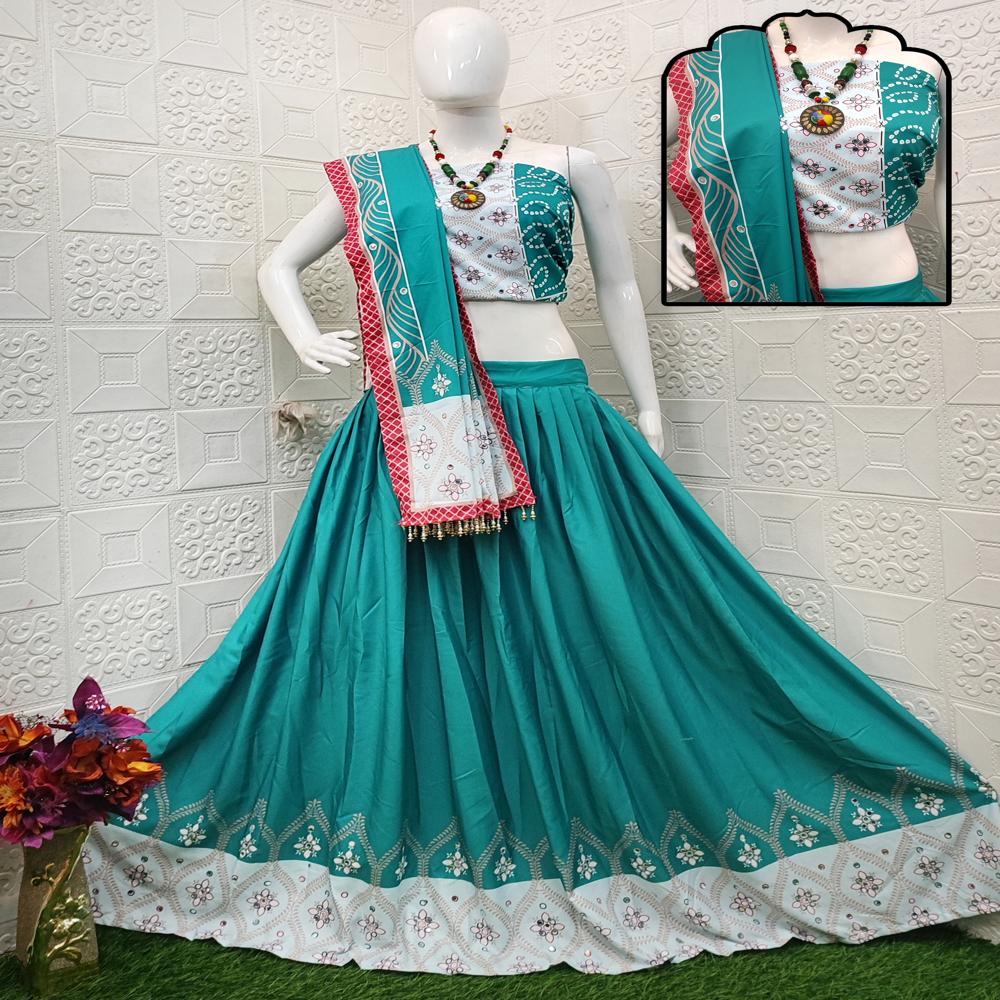 Navratri Chaniya Choli - Color: Green