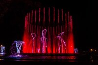 Outdoor Musical Water Fountain - Frp Material, 100+ Water Jets, Multicolour Lighting | Digital Control, Ideal For Gardens, Marriage Halls, Hotels