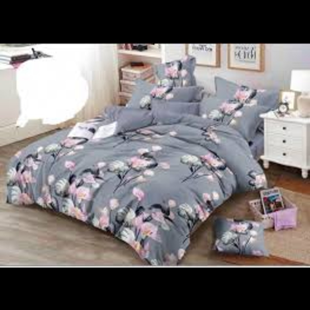 3d Printed Bedsheet - Glace Cotton, 90x100 Inch, Assorted Print | Washable, Plaid Style, Includes 2 Pillowcases, 144 Thread Count