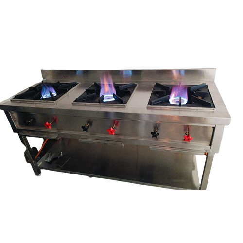 Three Burner Indian Range - Ignition Type: Manual