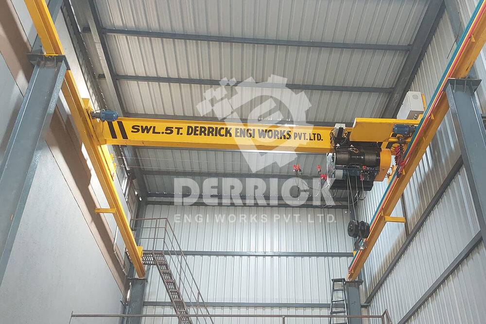 Steel Mill Duty Overhead Crane - Steel Construction, Golden Yellow Color | Ideal for Material Handling Solutions in Heavy Industries