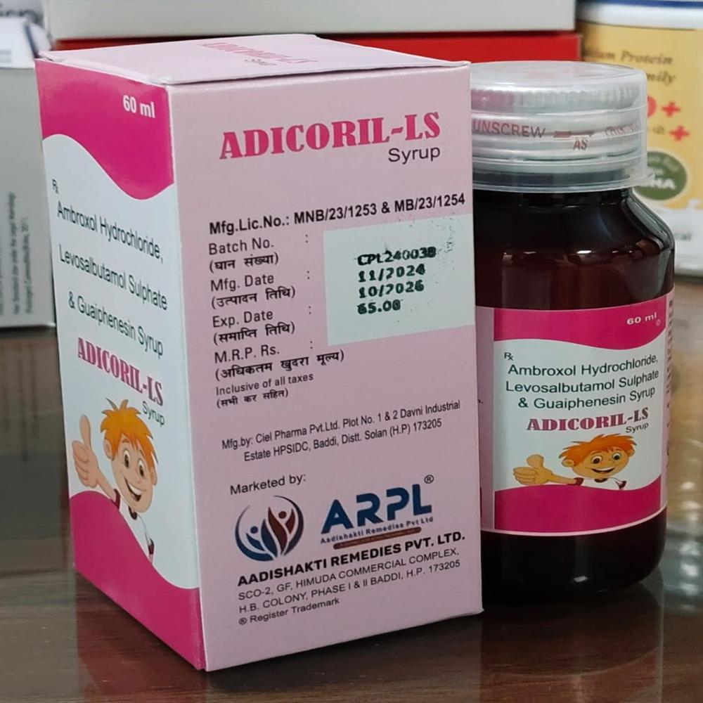 60ml Ambroxol Hydrochloride Levosalbutamol Sulhate And Guaiphenesin Syrup