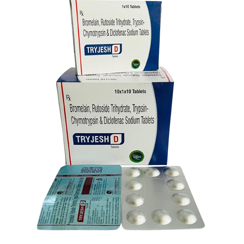 Bromelain Rutoside Trihydrate Trypsin Chymotrypsin And Diclofenac Sodium Tablets