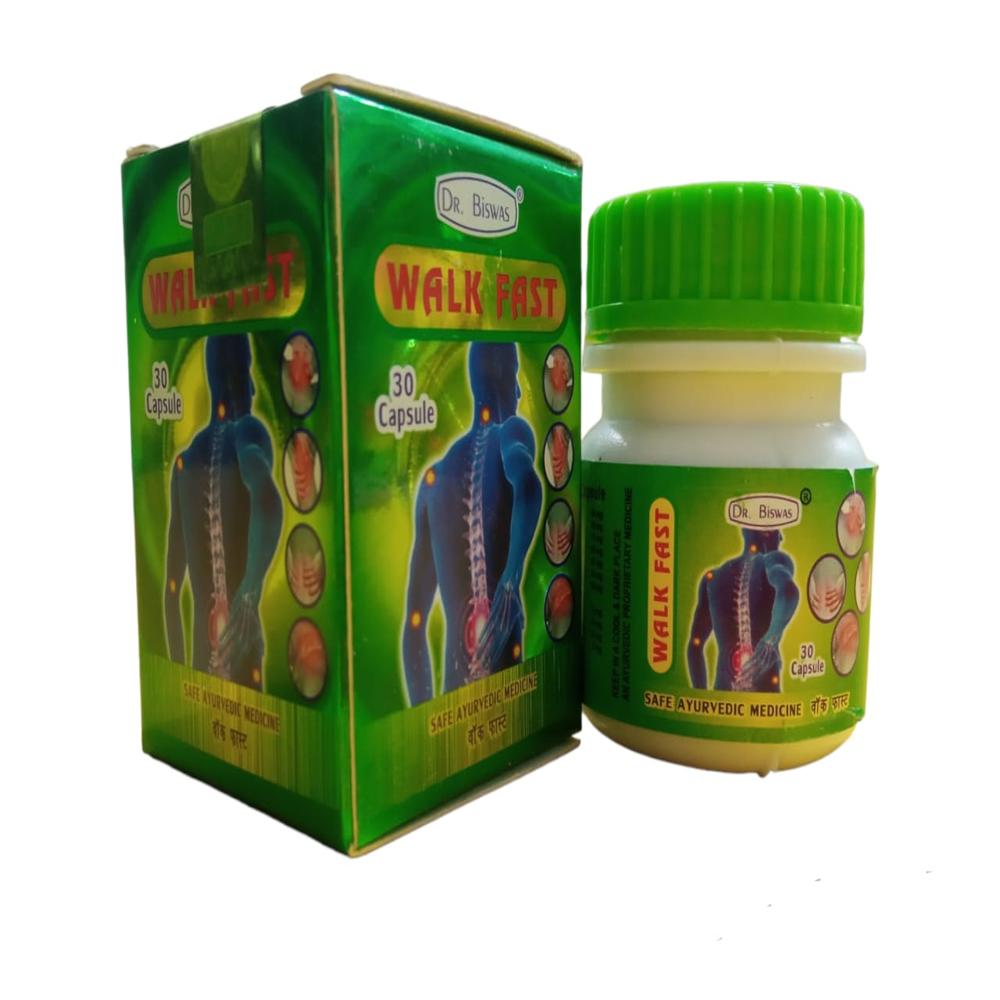 Walk Fast Capsule - Herbal Ayurvedic Blend | Natural Pain Relief for Joint, Muscle, Back Pain, Spondylitis, and Frozen Shoulder