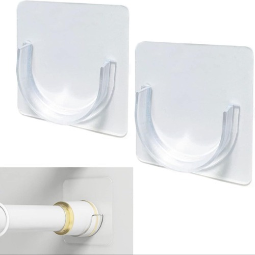 U Hook Sticker - High-quality Silicon, 8 Cm Square, Transparent Color | Self-adhesive For Glass, Metal, And Plastic Surfaces, Ideal For Organizing Cables And Hanging Posters