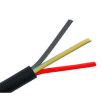 6 Sq. Mm Finolex 3 Core Flat Submersible Cable - Copper Conductor, Xlpe Insulation, Black Color, 240 Volt Rated Voltage | Industrial Use, Warranty Included