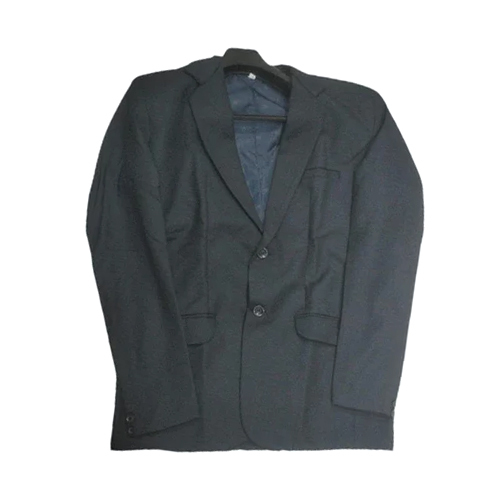 Men Black Blazer - Material: Cotton