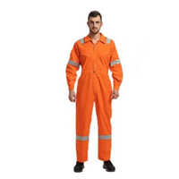 Industrial Workshop Uniform - Nylon Material, All Sizes Available, Orange Color, Full Sleeves, Washable Specialty Type