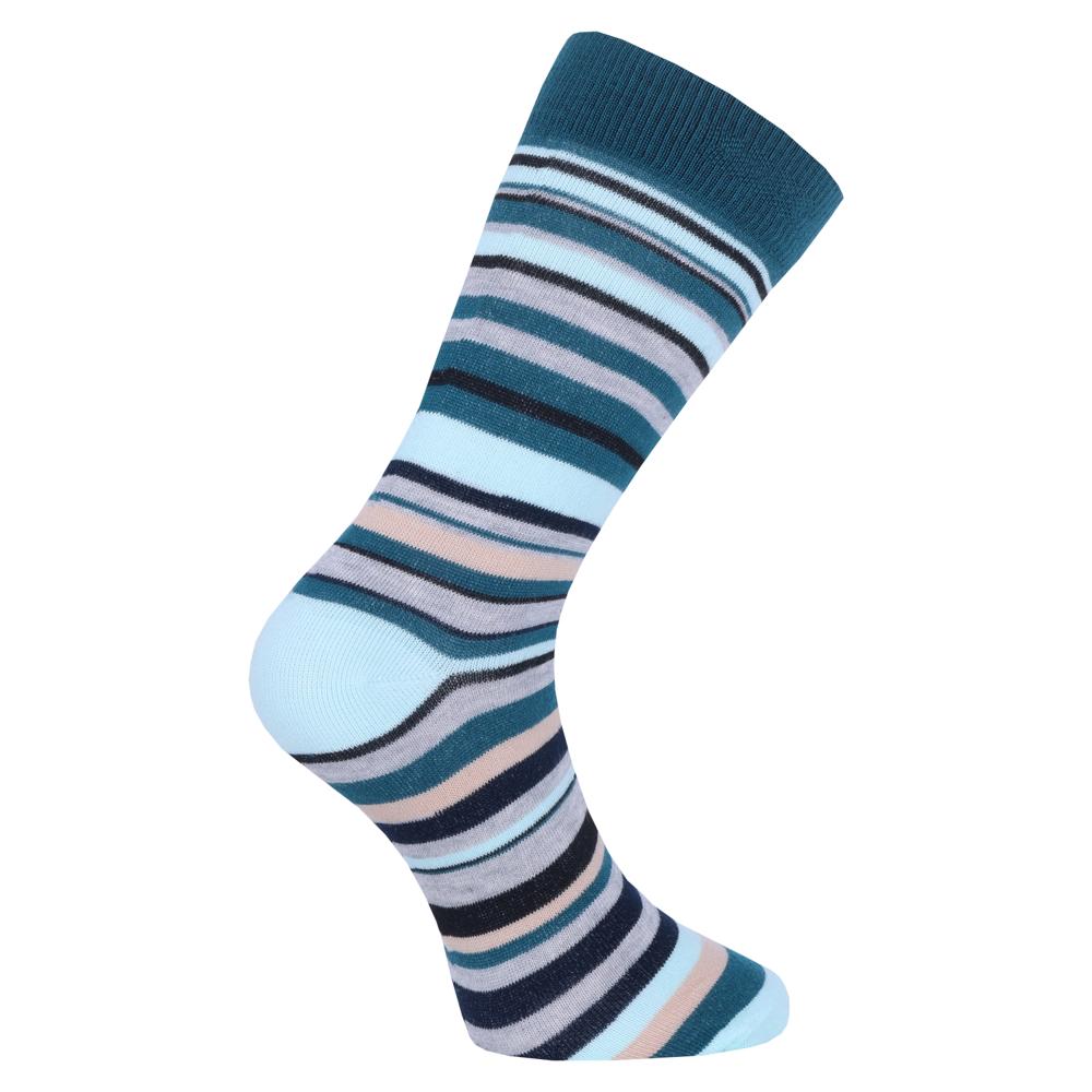 Mens Crew Socks - Cotton Blend With Spandex, Fluorescent Colors For Everyday Comfort And Durability, Ergonomic Fit With Moisture-wicking Technology