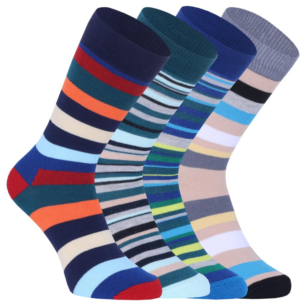Mens Crew Socks - Cotton Blend With Spandex, Fluorescent Colors For Everyday Comfort And Durability, Ergonomic Fit With Moisture-wicking Technology