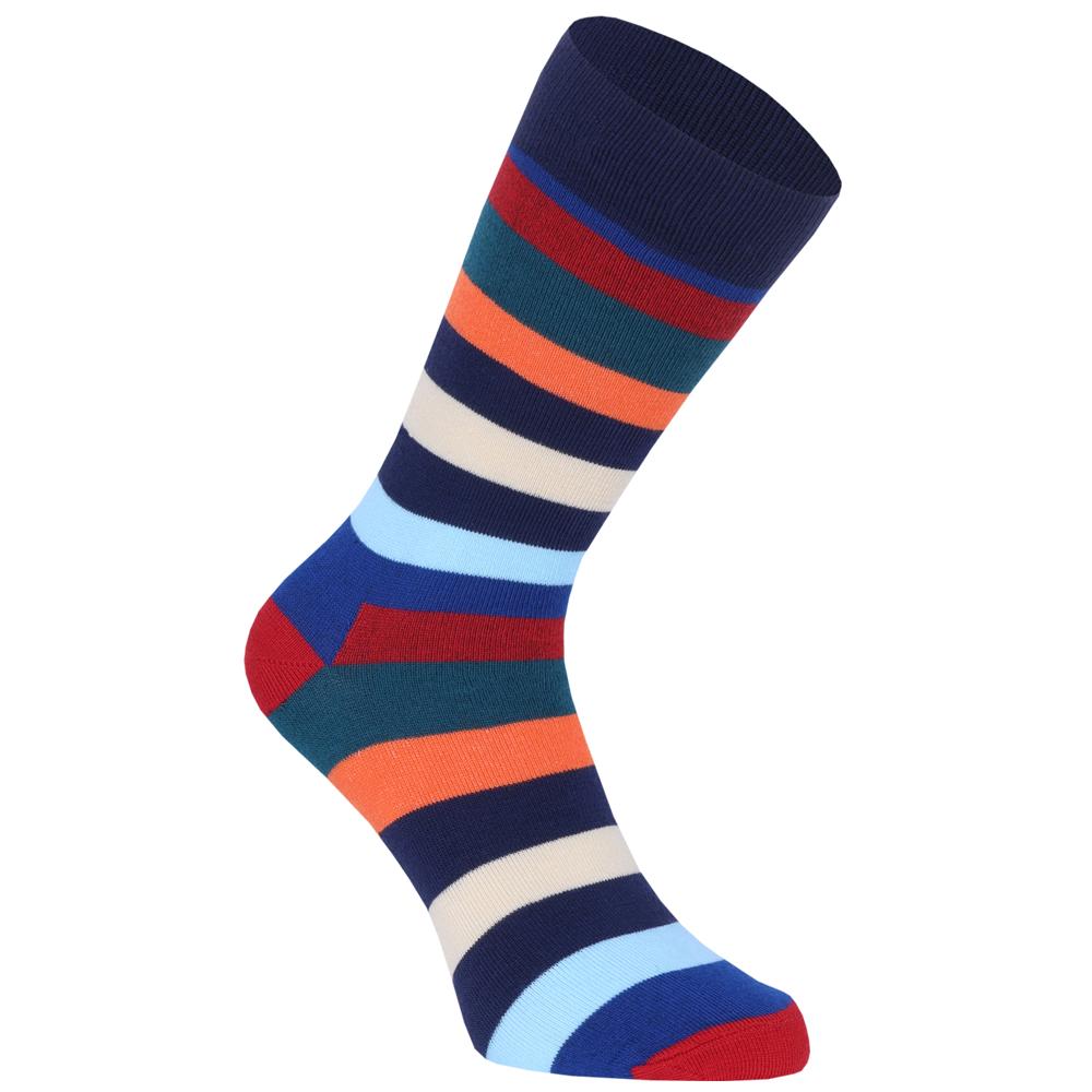 Mens Crew Socks - Cotton Blend With Spandex, Fluorescent Colors For Everyday Comfort And Durability, Ergonomic Fit With Moisture-wicking Technology