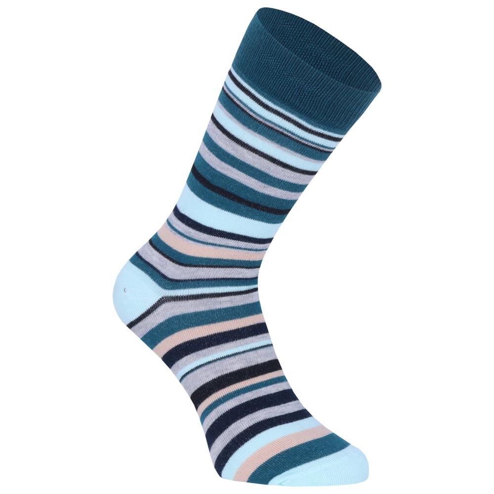 Mens Crew Socks - Cotton Blend With Spandex, Fluorescent Colors For Everyday Comfort And Durability, Ergonomic Fit With Moisture-wicking Technology