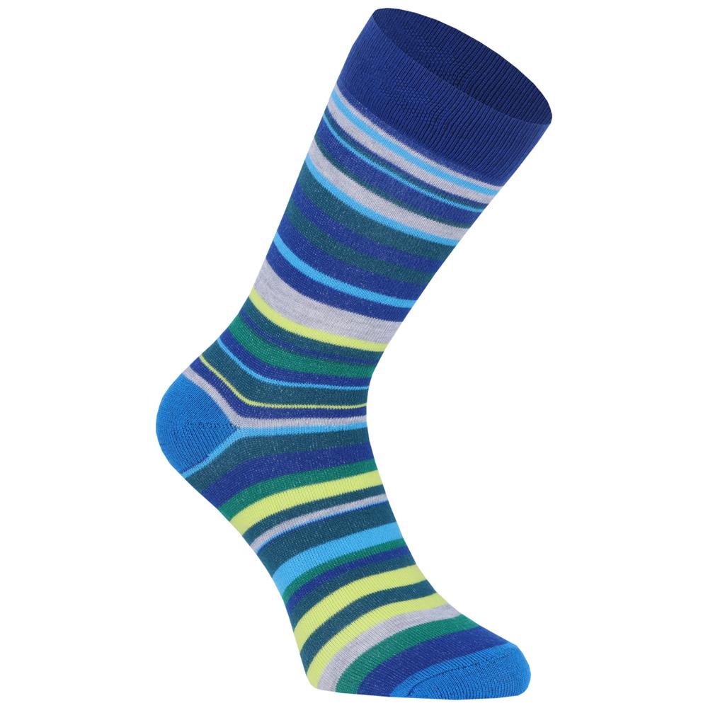 Mens Crew Socks - Cotton Blend With Spandex, Fluorescent Colors For Everyday Comfort And Durability, Ergonomic Fit With Moisture-wicking Technology