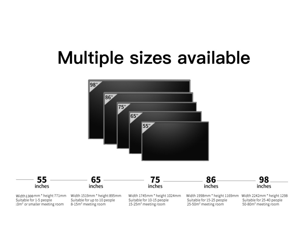 Tci Smart Led Board - Pvc & Metal, 65/75/86/98 Inch Display, 3840x2160p Resolution , 350cd/mâ² Brightness, Touch-supported Technology, Android 11-13