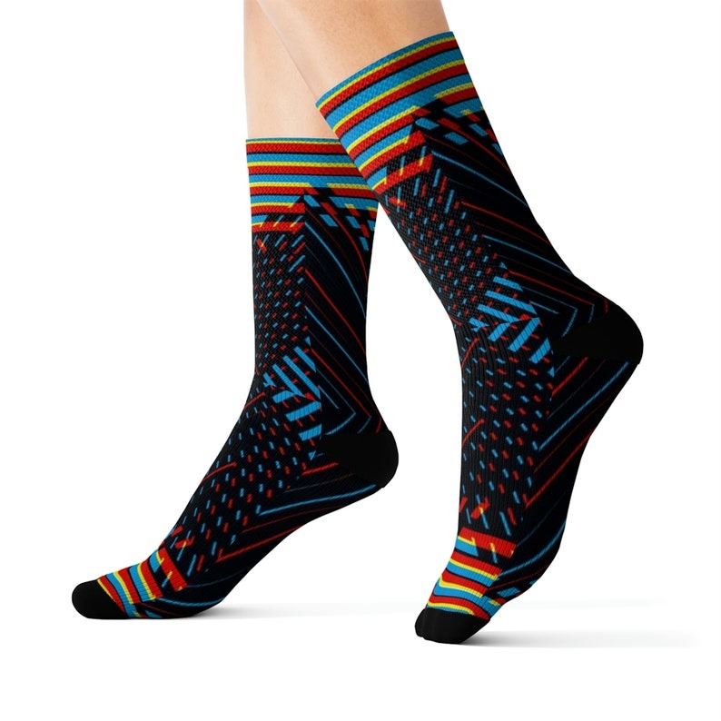 Sublimated Men's Crew Socks - Age Group: Adult