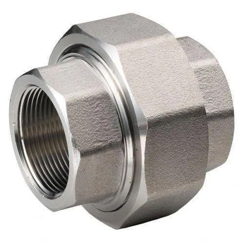 SS 304 Grade Socket Weld Union - Stainless Steel, Round Shape, Silver Color | Rust-Proof, Polished Surface, Industrial Usage