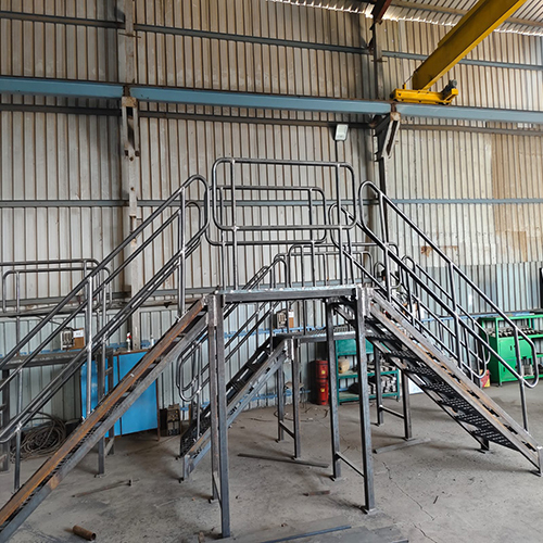 Fabricated Cross Step Over Staircase - Material: Mild Steel