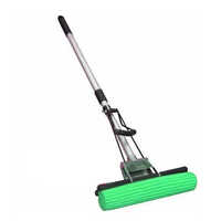 Pva Sponge Mop - Metal, Customized Size, Green | Manual Power Source For Efficient Floor Cleaning