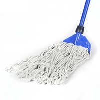 Clip Cotton Mop - Cotton And Plastic Material | Blue Color, Industrial Usage, Weight Range 300-600 Grams