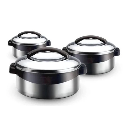 Insulated Steel Casseroles - Color: Silver