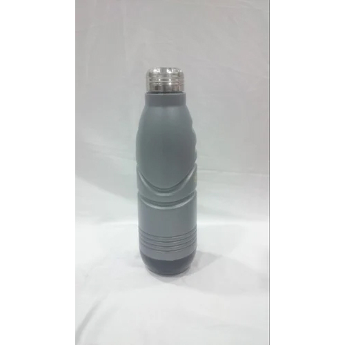 Cylinder Plastic Water Bottle - Color: Grey