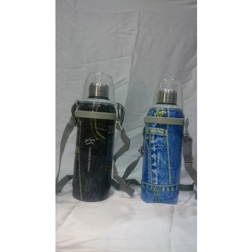 500 Ml Stainless Steel Water Bottle - Color: Black And Blue