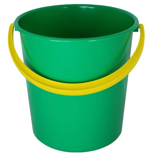 Plastic Water Buckets - Color: Green And Yellow