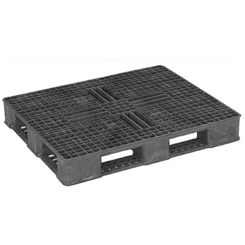 Black Material Handling Pallet - Color: Grey/Black/Red