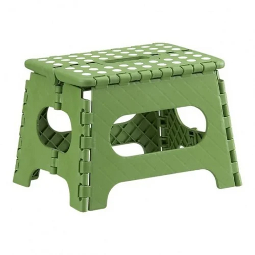 Plastic Folding Stool 10 Inches - Color: Green