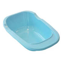 Baby Bath Tub - Plastic Material, Standard Size, Blue Color, Rigid Hardness, Square Shaping Mode | Ideal For Baby Bath Time Comfort