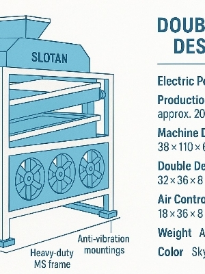 Destoner Cum Graidar Machine - Color: White