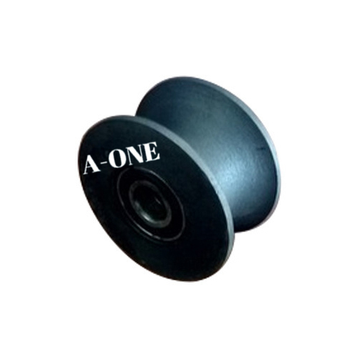 Gate Wheel - Plastic, 8x2mm, Glossy Black Finish | Industrial Application, Plain Surface Available