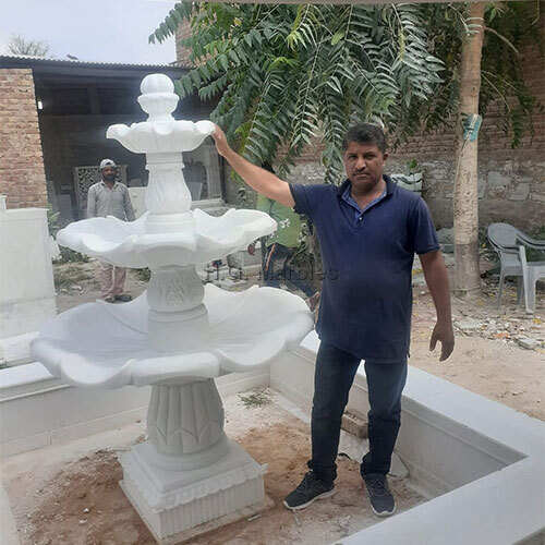 Marble Fountain - Color: White