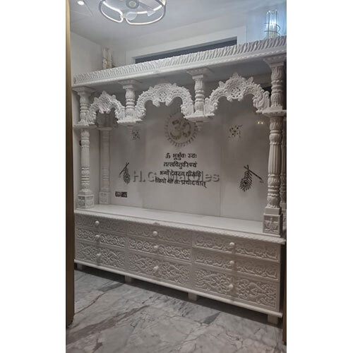 White Marble Pooja Room Temple