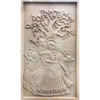 Sand Stone Wall Mural - Marble Material, Antique Imitation Style | Customizable Color, Hinduism Theme, Perfect For Religious Activities