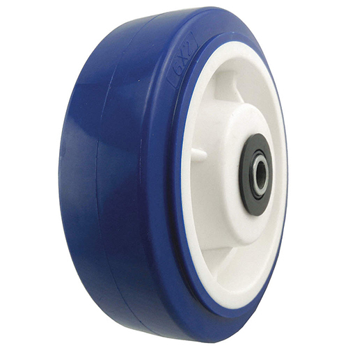 Anti Static Caster Wheel - Stainless Steel, 100x38 Size, Silver And Blue Color | Ideal For Industrial Applications, Durable Pu Material